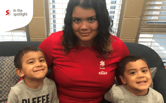photo of SE Health PSW staff, single mom with her twin boys