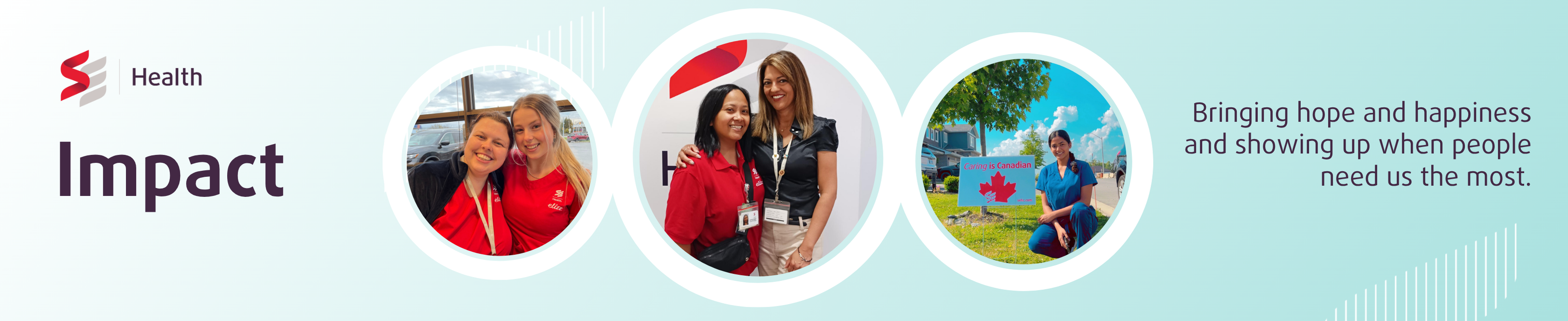 Three images of SE Health employees receiving awards during different events